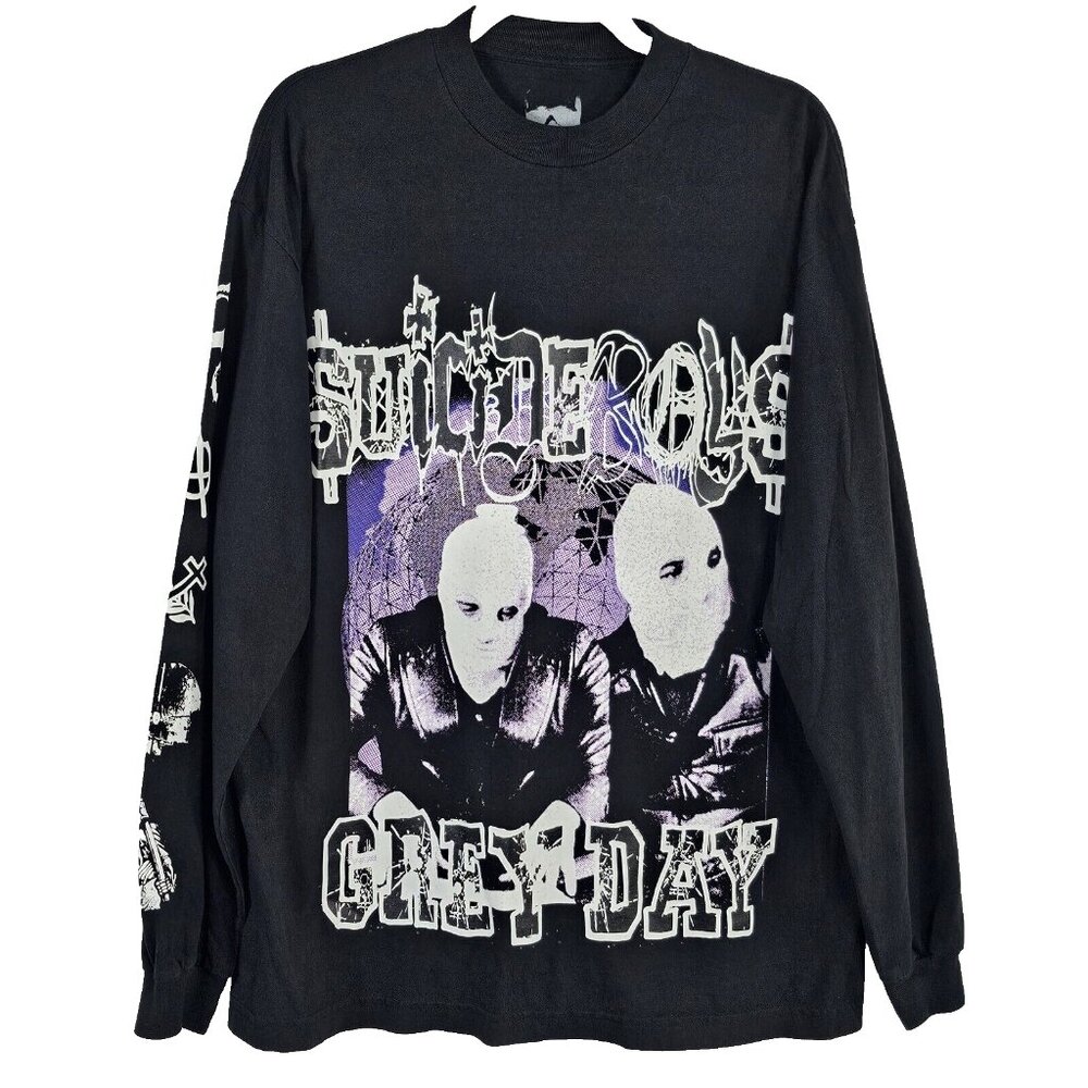 Suicideboys Grey Day Long Sleeve Band T Shirt Medium Black 2023 Tour G59 Hip Hop